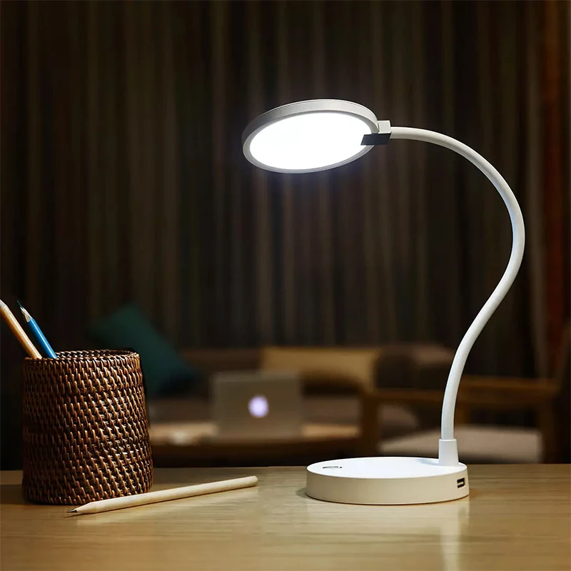 Imagem -06 - Original Coowoo Led Desk Lamp Smart Table Lamp Eye Protection Luz Ajustável 4000mah Power 2usb Mobile Power Supply