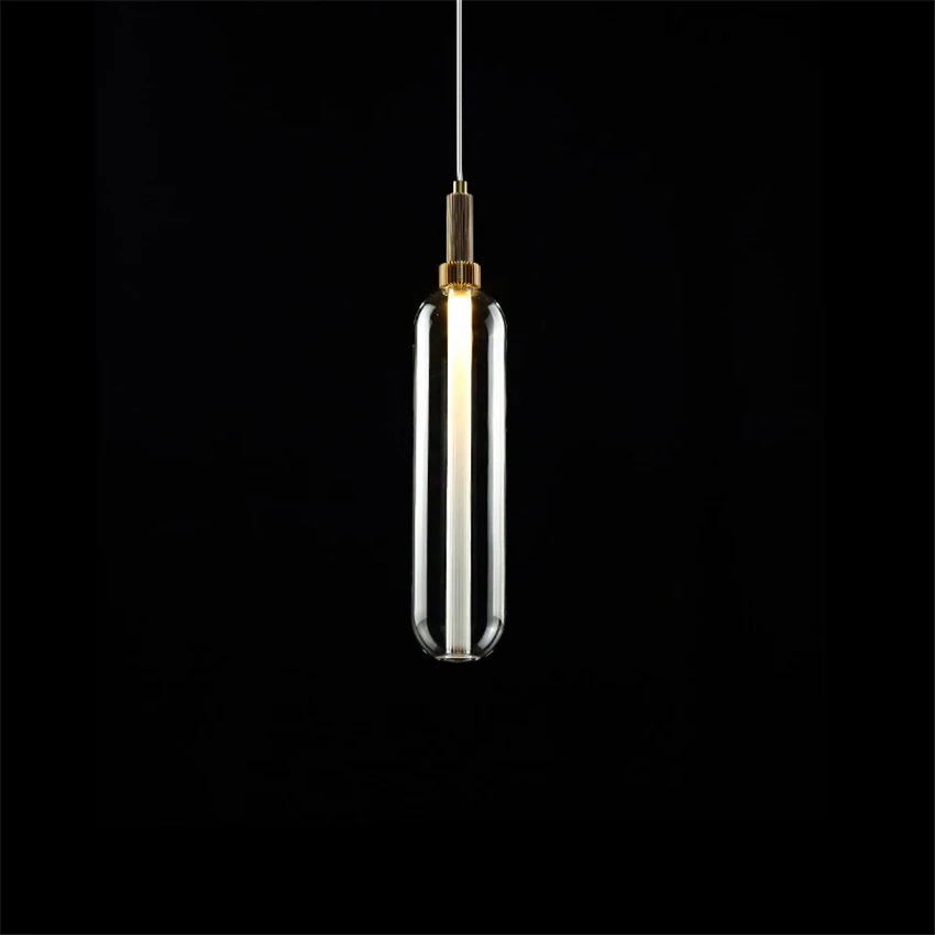 

Nordic double glass pendant lights luxury living room bedroom bedside dining room modern bar clear long strip lamp fixtures