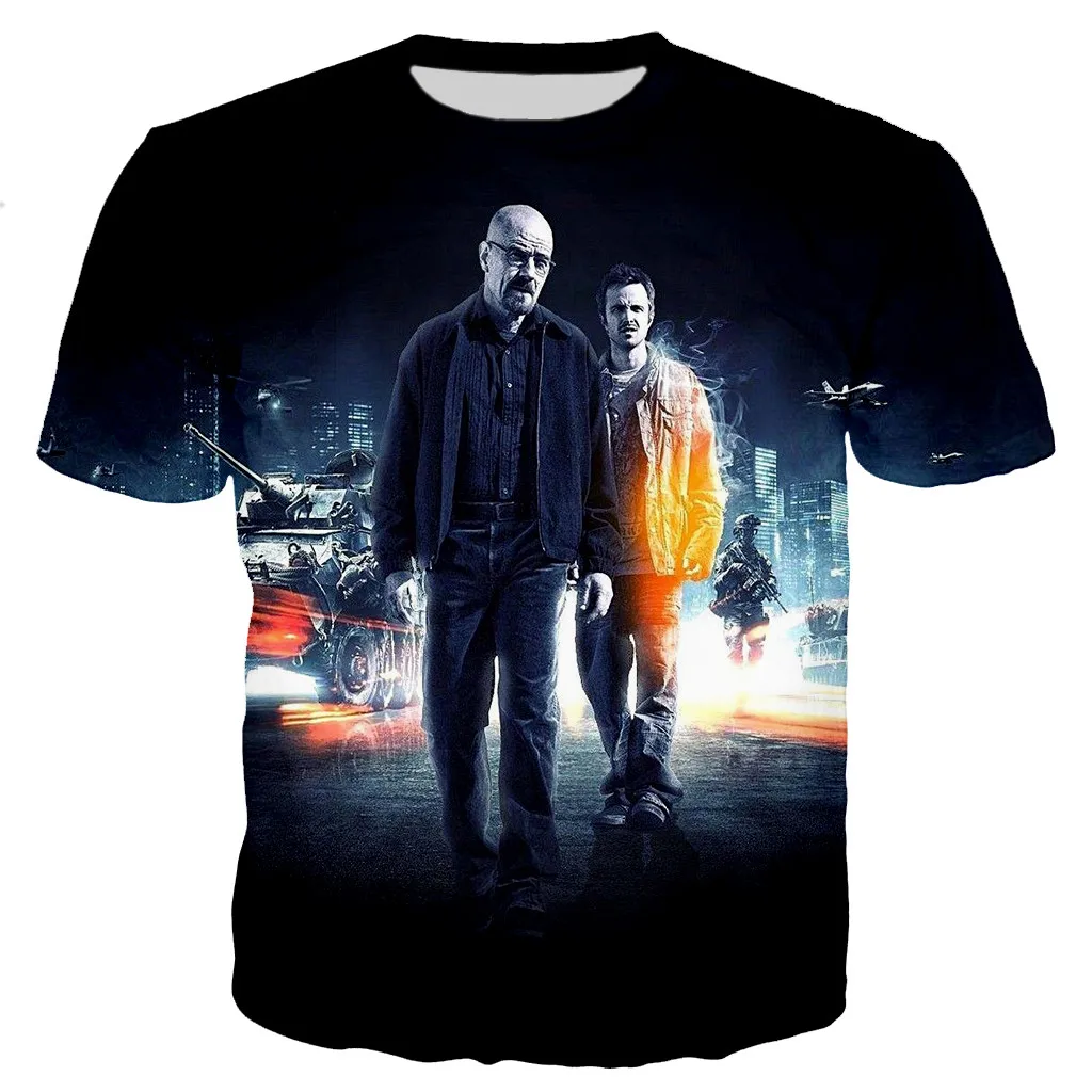 2021 TV Series Breaking Bad Men/women Fashion Cool 3D Breaking Bad Printed T-shirt Casual Summer T Shirts Tops Oversized