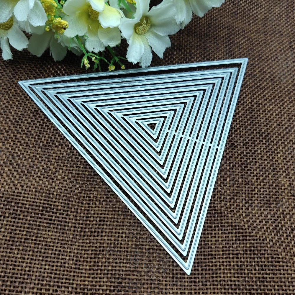 Multi-level triangl shape border metal cutting mould pattern scrapbook die embossing DIY handicraft paper card photo album metal