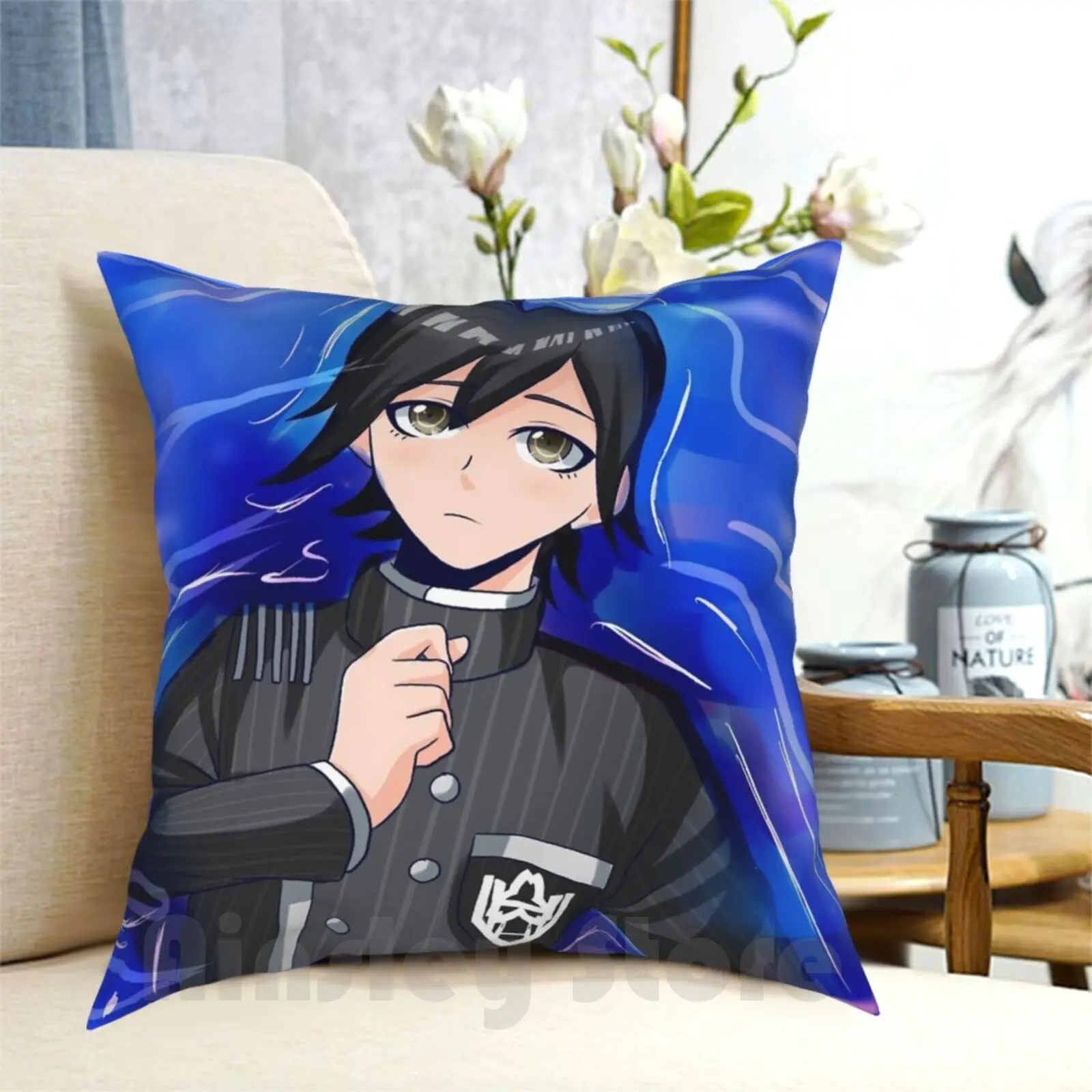 Shuichi Saihara Pillow Case Printed Home Soft DIY Pillow cover Danganronpa Dangan Ronpa Ndrv3 Shuichi Saihara Saihara