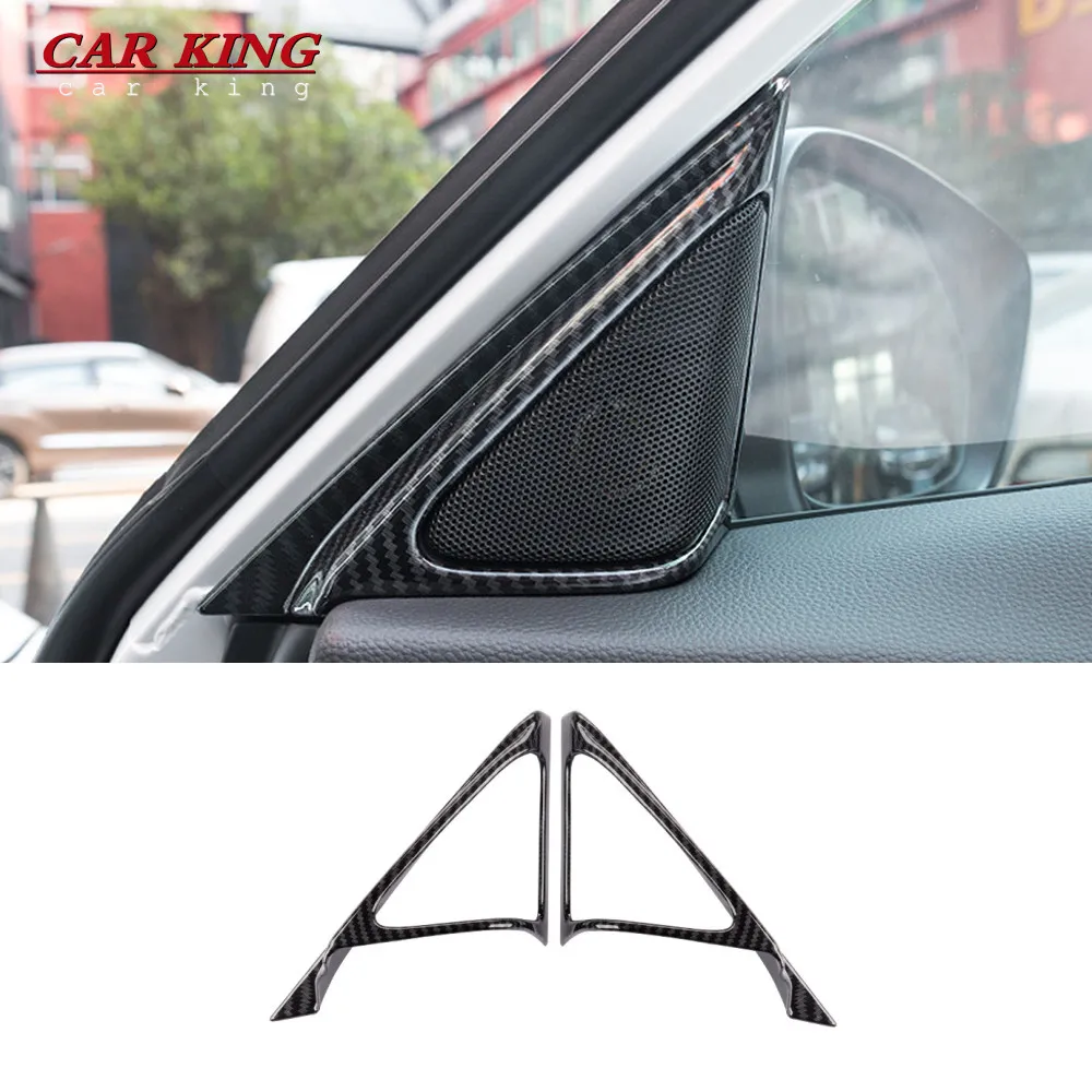 

For Honda Accord 10th 2018 2019 2020 Front Door Triangle A-Pillar Audio Speaker Decoration Cover Sticker Trim Car Accessories