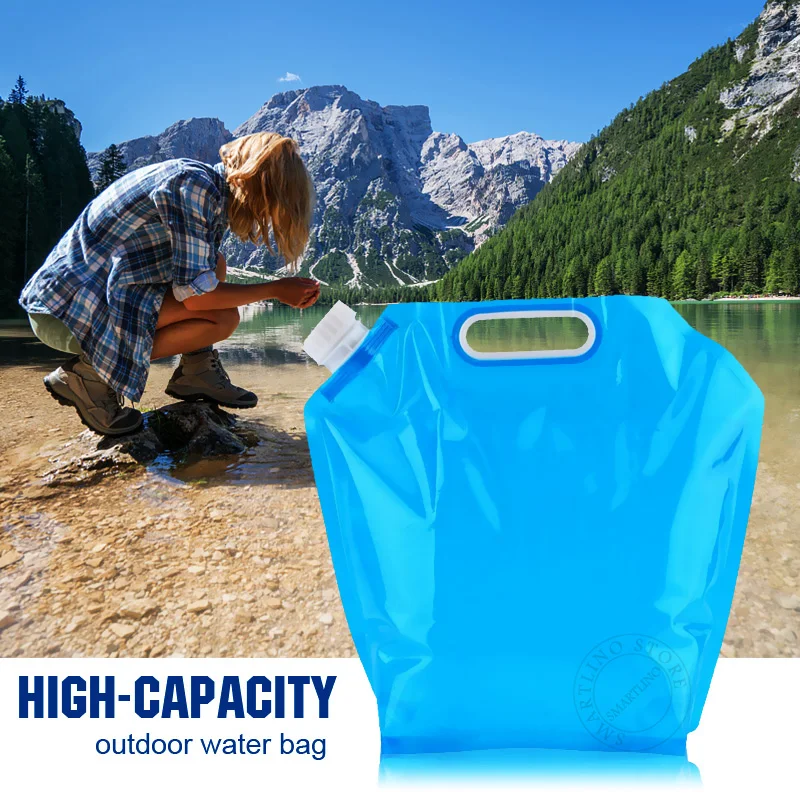 5L sacchetti di acqua pieghevoli pieghevoli portatili Car bere Carrier Container Tank campeggio esterno escursionismo Picnic kit di emergenza