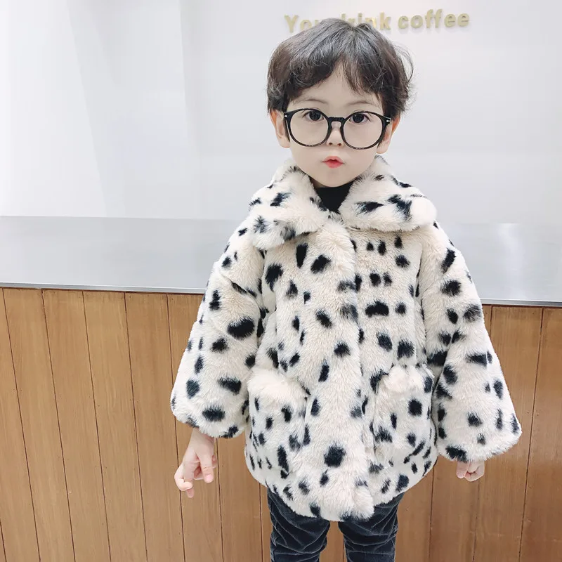 Children's Fur Boy's Winter Coat 2021 New Lmitation Rabbit Hair Kids's Baby Jacket Girl's Fur Coat Soft Overcoat CT097