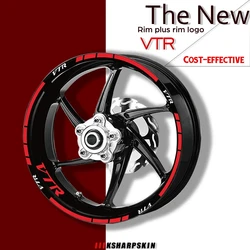 Motorcycle Tire and Rim Decorative Reflective Logo Combination Wheel Decals Sticker Set for Honda VTR vtr 1000 1000f