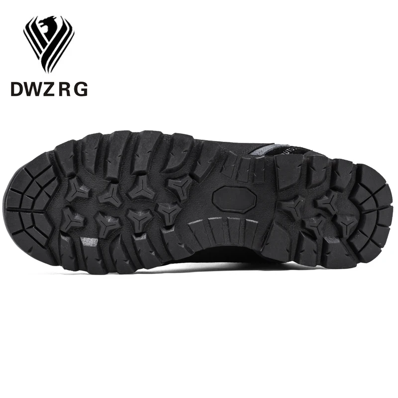 DWZRG  Waterproof Hiking Shoes Mountain Climbing Shoes Outdoor Hiking Boots Trekking Sport Sneakers Men Hunting Trekking