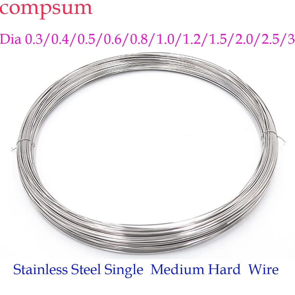 Stainless Steel Rope Single Bright Hard Wire Medium hard spring steel wire