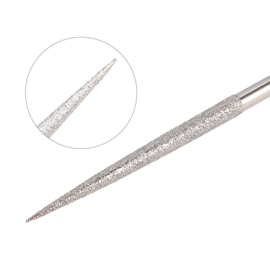 uxcell 2Pcs 4mm x 160mm Round Diamond Needle File 150 Grit for Metal Glass Stone