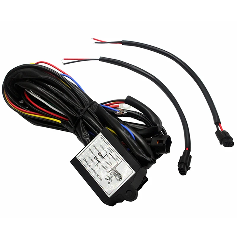 

SUNKIA LED DRL Daytime Running Light Relay Harness Control On Off Dimmer Controller 12V with Strobe Dimming Function