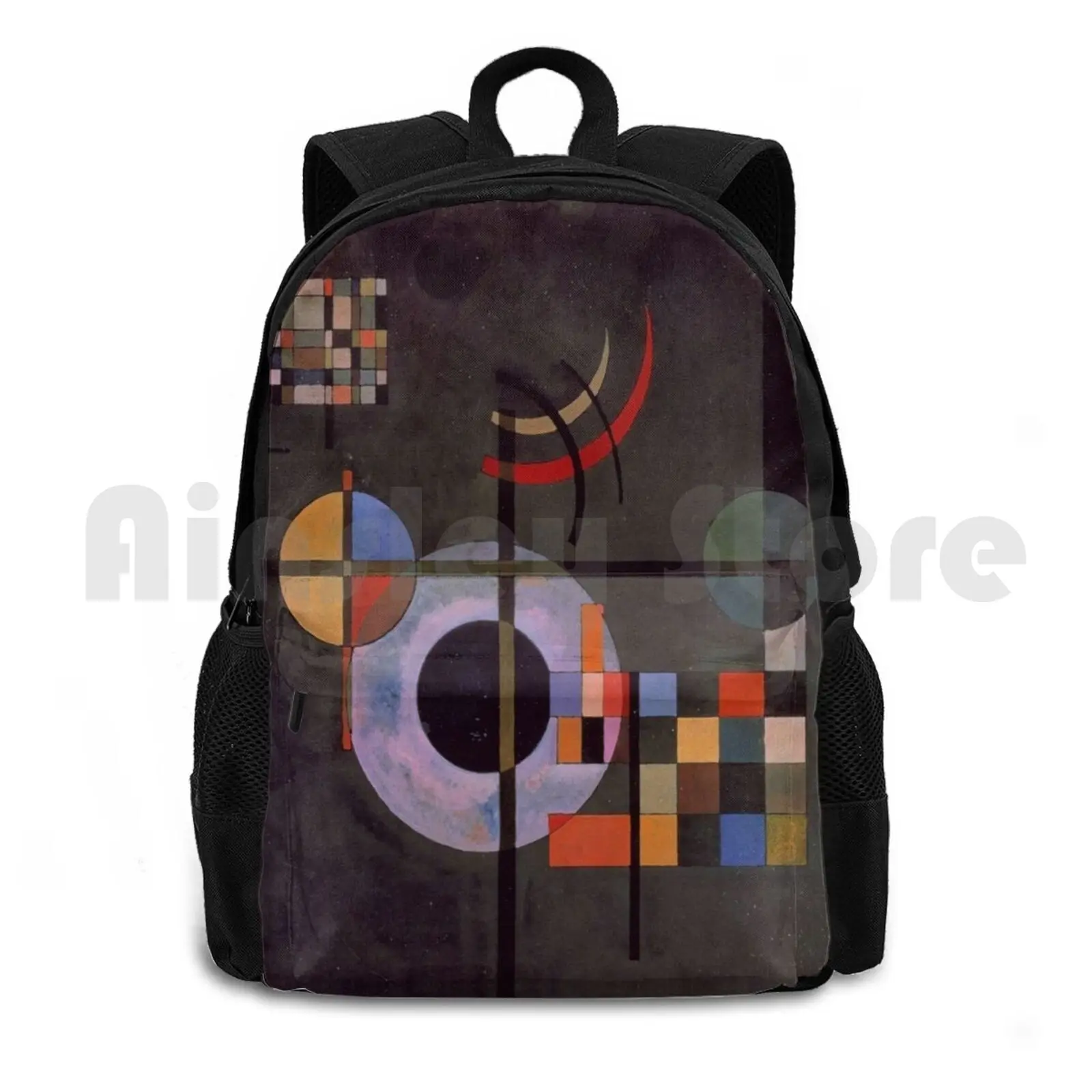 Counter Weights-Wassily Kandinsky Outdoor Hiking Backpack Waterproof Camping Travel Wassily Kandinsky Abstract