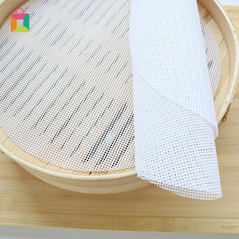 28cm Practical Cooking Paper Bamboo Steamer Dim Sum Paper Non Stick Restaurant Kitchen Under Steam Mat TLSM