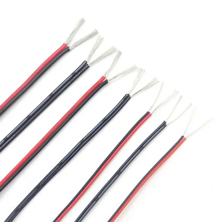 1/5/10 متر الأسلاك النحاسية 2 دبابيس 16 18 20 22 24 26 28 30 AWG أسود أحمر أبيض UL2468 الكهربائية لتقوم بها بنفسك السيارات LED الإضاءة تمديد الحبل كابل
