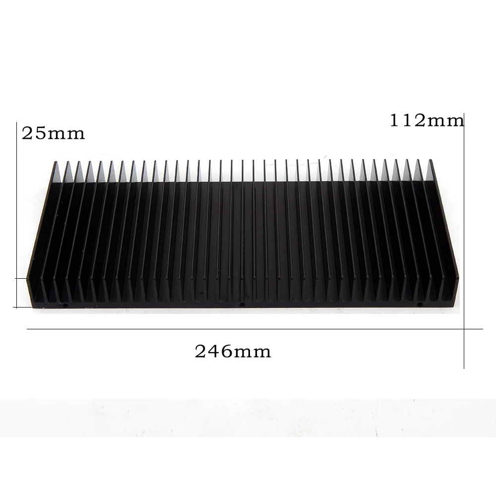 DIY Aluminum radiator Heatsink Cooler Grille Shape Radiator Heat Sink Chip 246*112*25mm for IC Power Transistor