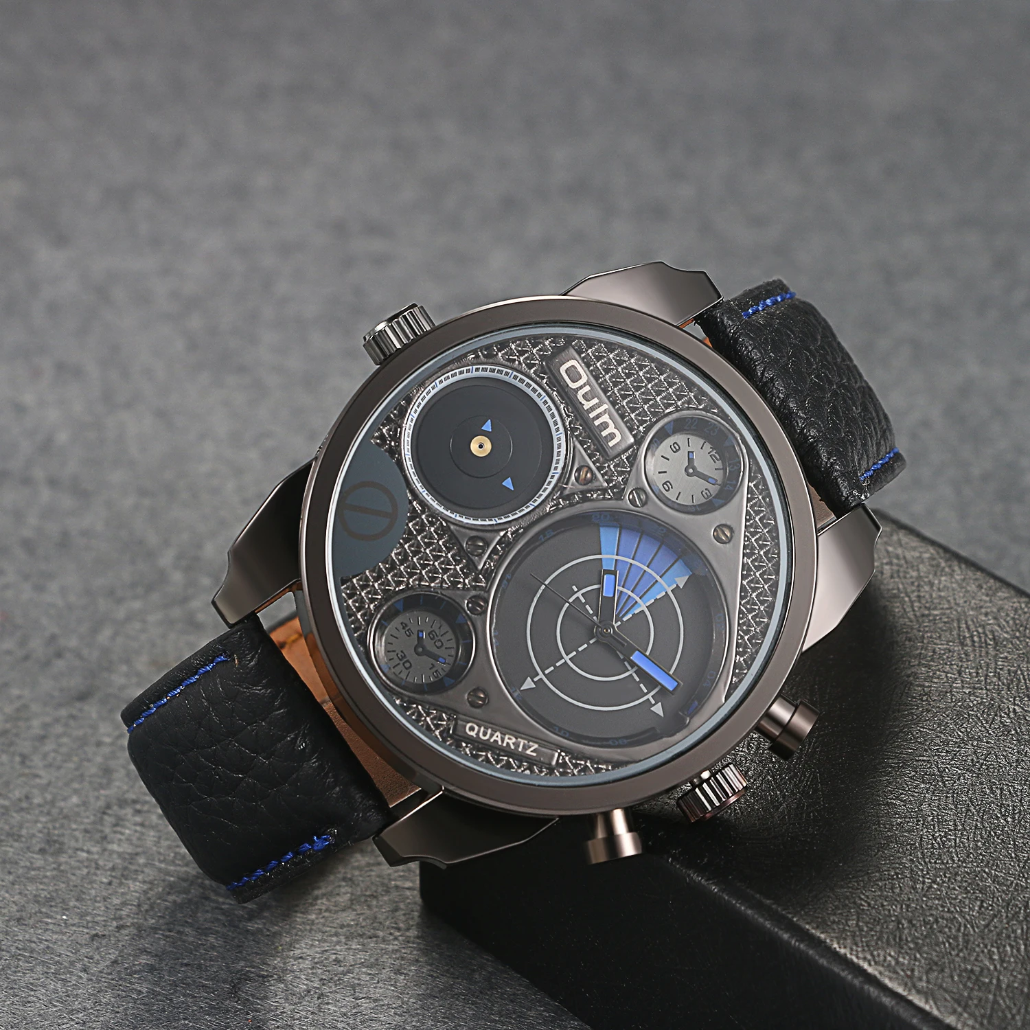 Lancardo 2021 Новый двух часовых поясов Для мужчин, часы из искусственной кожи мужские кварцевые часы Повседневное мужские часы relogio masculino