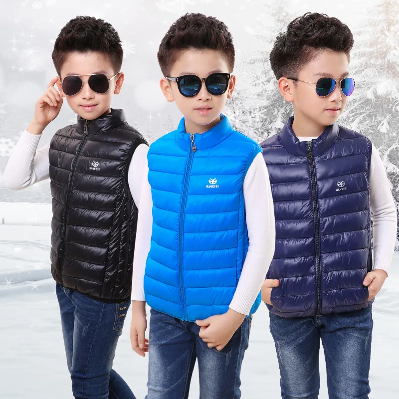 Boys Sleeveless Jacket Vest Girls Cute Vest Winter Down Vest Waistcoats Children Clothing Autumn Kids Warm Coat Cotton Vest