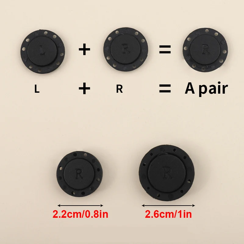 A Pair Invisible Magnet Button for Sewing Supplies Jacket Cardigan Concealed Buckle Handwork Clothing Decoration