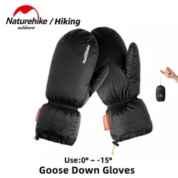 Naturehike-guantes de plumón de ganso blanco, resistentes al agua, para deportes de invierno, acampada, senderismo, ciclismo, motocicleta, esquí