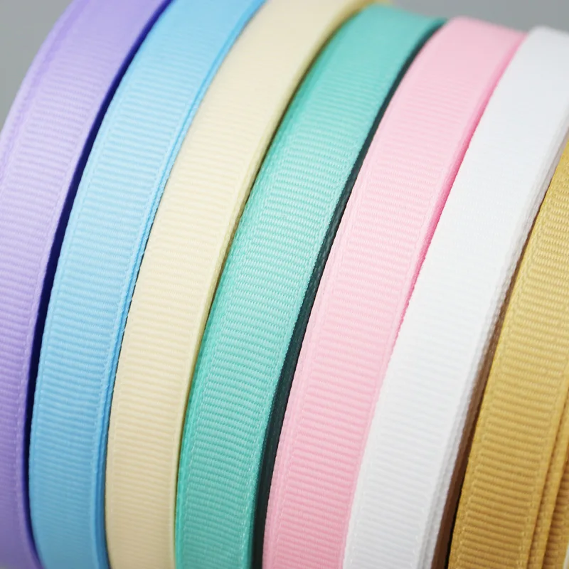 (25 yards/roll) 10mm Width Grosgrain Ribbon Wholesale Gift Wrapping Decoration Ribbons Lace Fabric Handmade DIY