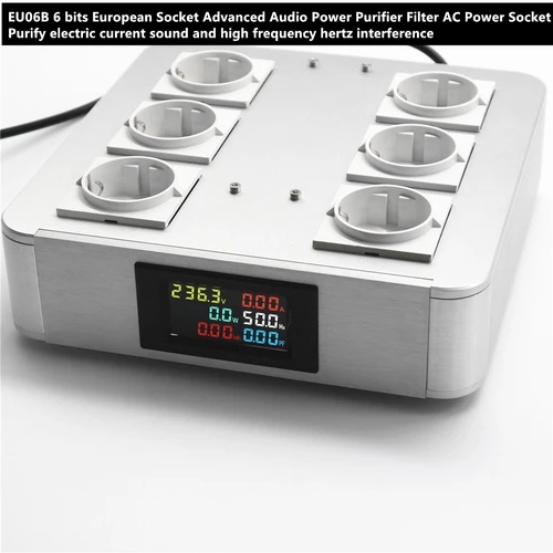 EU06B 6 bits Europäischen EMI hohe frequenz power filter power outlet Erweiterte Audiovisuelle AC Power Wasserfilter Filter EU Steckdose