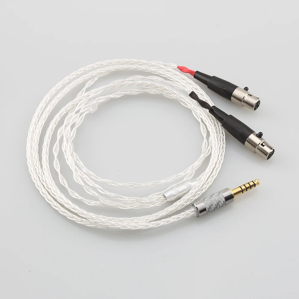 كابل ترقية سماعة الرأس المتوازن المطلي بالفضة HIFI 2.5/3.5/4.4 مم/XLR متوافق مع Audeze LCD-3 LCD3 LCD-2 LCD2 LCD-4