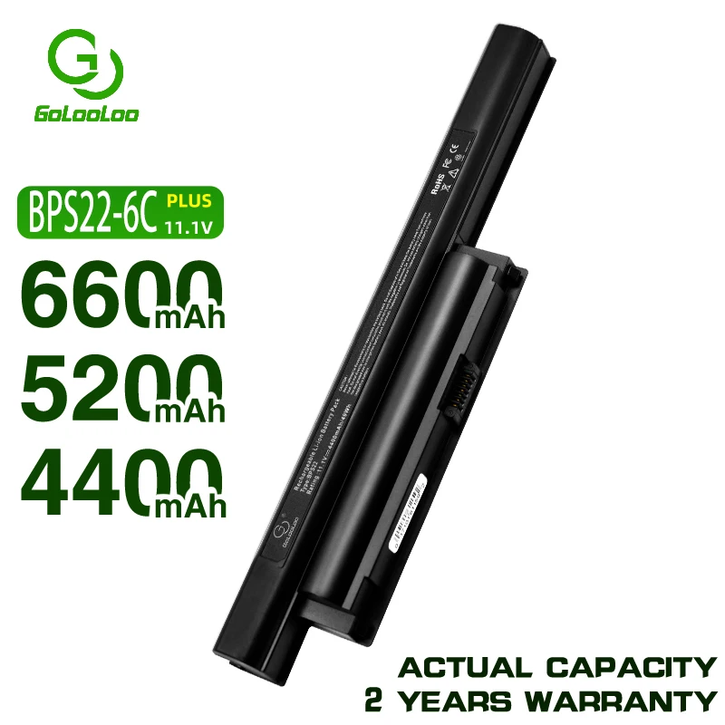 Golooloo 6 Cells Laptop Battery BPS22 VGP-BPS22 VGP-BPL22 VGP-BPS22A VGP-BPS22/A Notebook Battery for SONY VAIO E Series