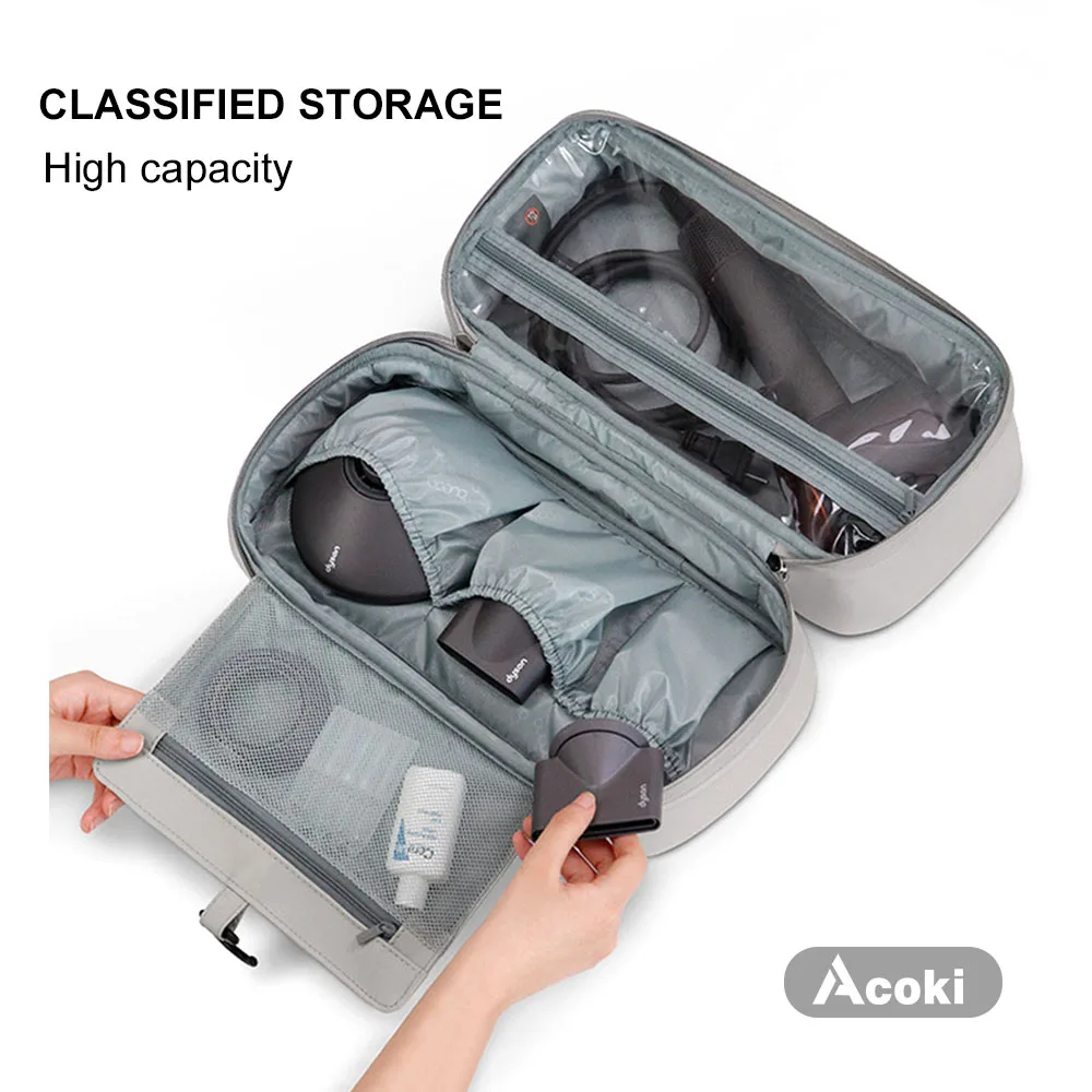 Custodia impermeabile per asciugacapelli custodia da viaggio portatile in pelle PU per asciugacapelli supersonico Dyson Airwrap