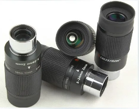 Imagem -04 - Celestron-óculos de Ampliação para Telescópio Versátil Zoom de Mm24 mm para Baixa Potência e Visão de Alta Potência Funciona com Qualquer Telescópio