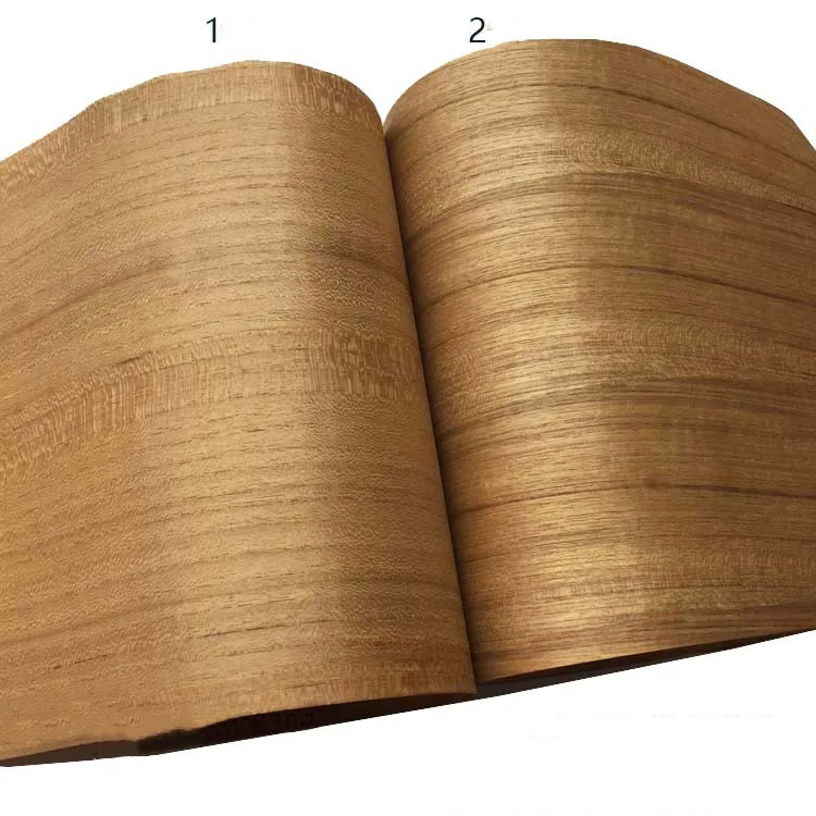 Natural Genuine Wood Veneer Sliced Veneer Thai Teak Veneer Backing with Tissue Furniture Veneer 15cm 27cm 31cm x 2.5m Q/C