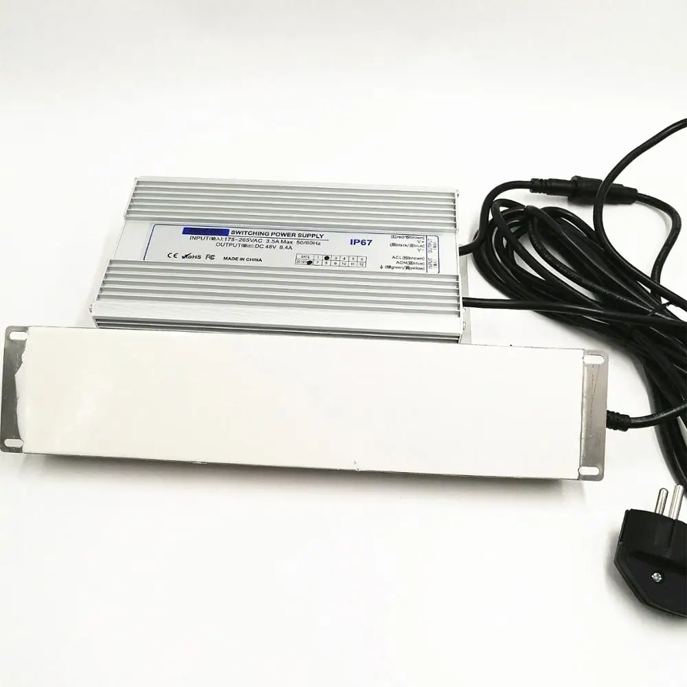 DC48V Ultrasonik 12 Kepala Pelembap + 110V 220V Catu Daya Tahan Air Pembuat Kabut Alat Penyemprot Industri Fogger untuk Jamur