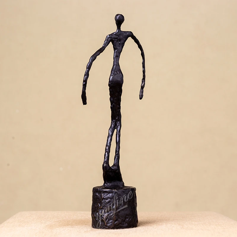 Imagem -06 - Esqueleto Abstrato Estátua de Bronze por Giacometti Vintage Real Bronze Escultura Coleção Arte Artesanato Decoração para Casa Ornamento do Hotel 27cm