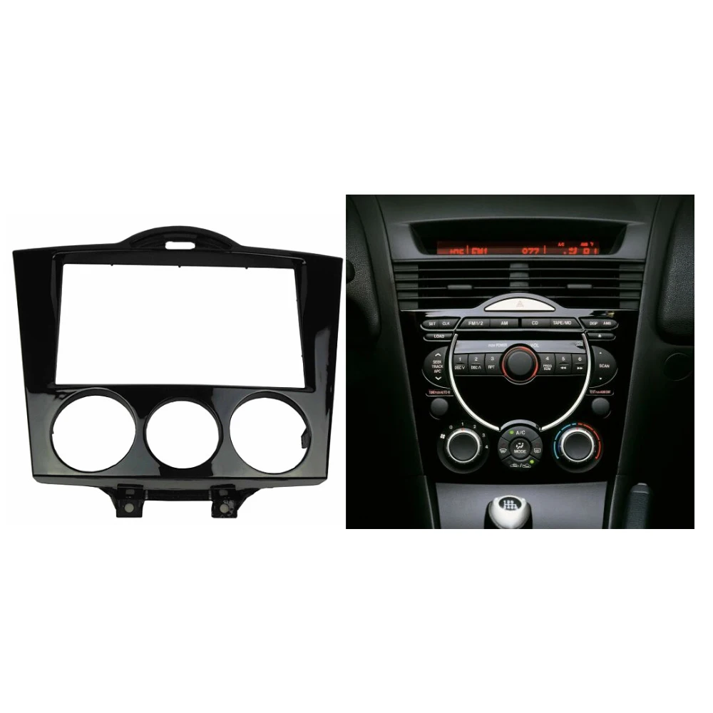 Double Din Fascia Radio For MAZDA RX-8 RX8 Refitting GPS CD DVD Stereo Audio Panel Mount Installtion Dash Kit Face Plate Bezel