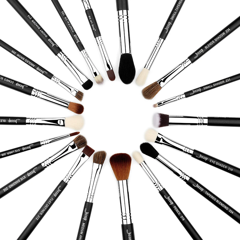 Jessup Brushes Professional Makeup Brush Kit Foundation Eyeshader Lipsticks Powder Blending Fiber Hair Cosmetic Tool 7-27pcs