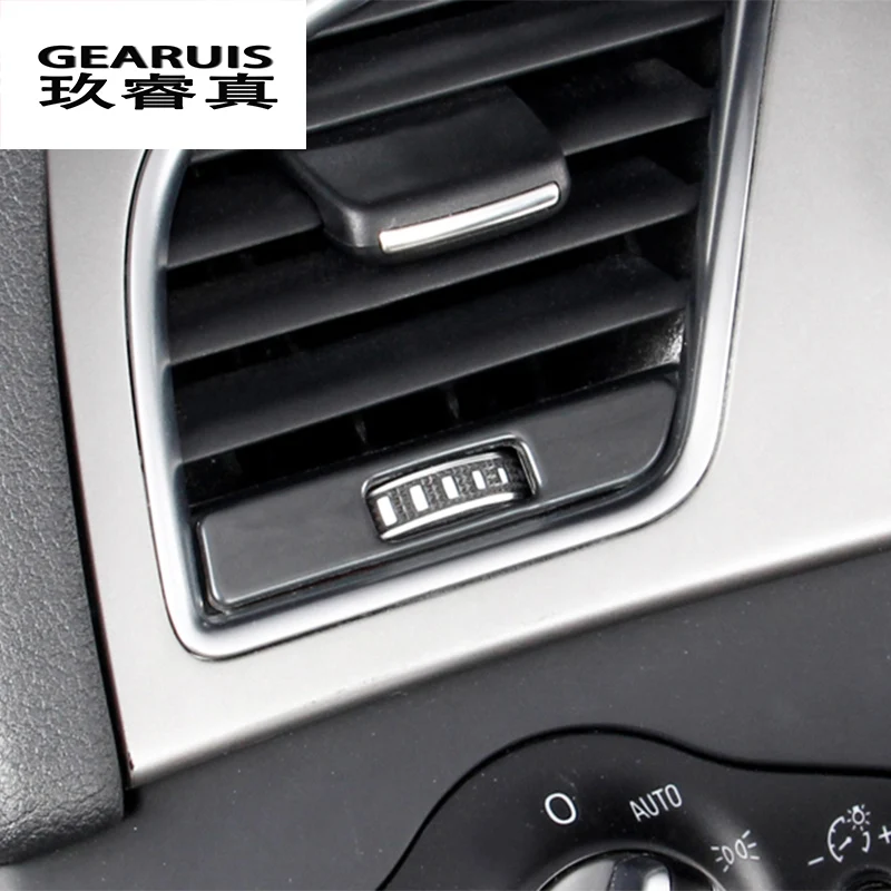 For Audi A5 A4 B8 stainless steel Trim Cup Holder Decorative Frame Decal Covers Stickers Car Styling Interior Auto Accessories