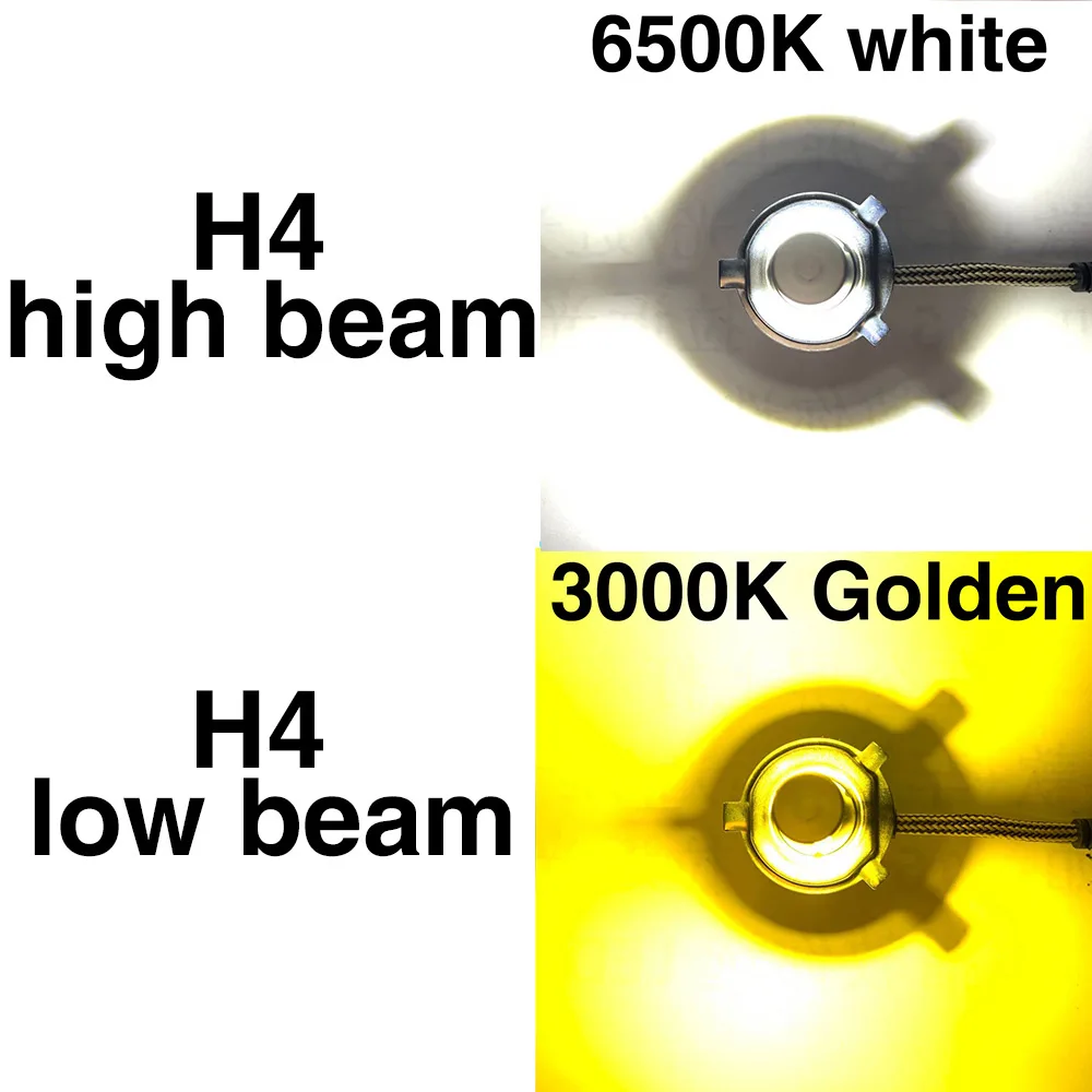 2X NEW C6 LED H4 Two-colors 6500K+3000k 6500K+8000K Hi/Lo H7 H1 H8 H11 9005 HB3 HB4 9006 Bulb Auto light Car Headlight Fog Lamp