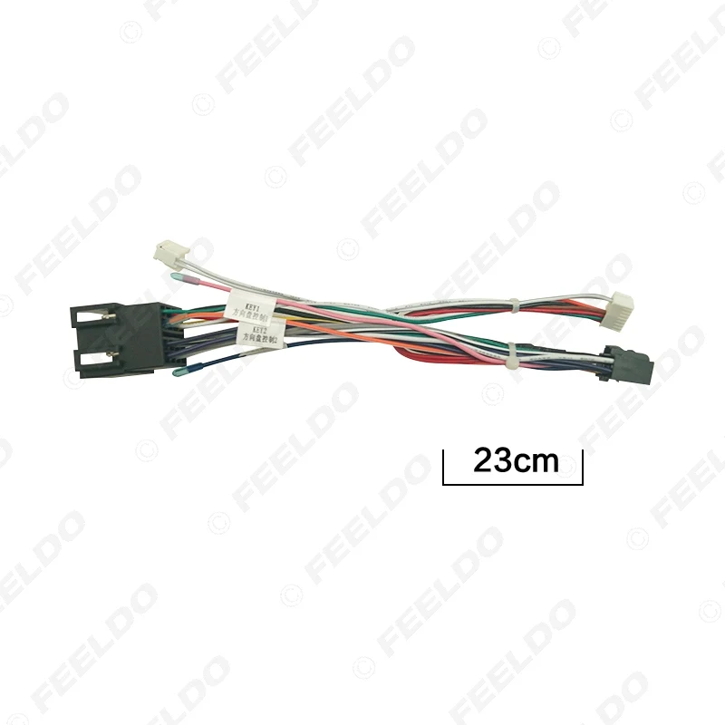 FEELDO cablaggio Audio a 16pin per auto con scatola Canbus per Peugeot 206/207 04-12 adattatore per cavo di installazione Stereo Aftermarket