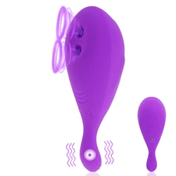 Silicone Double Sucking Vibrator Blowjob G Spot Clit Stimulation Vibration Nipple Sucker Licking Erotic Adult Sex Toys for Women