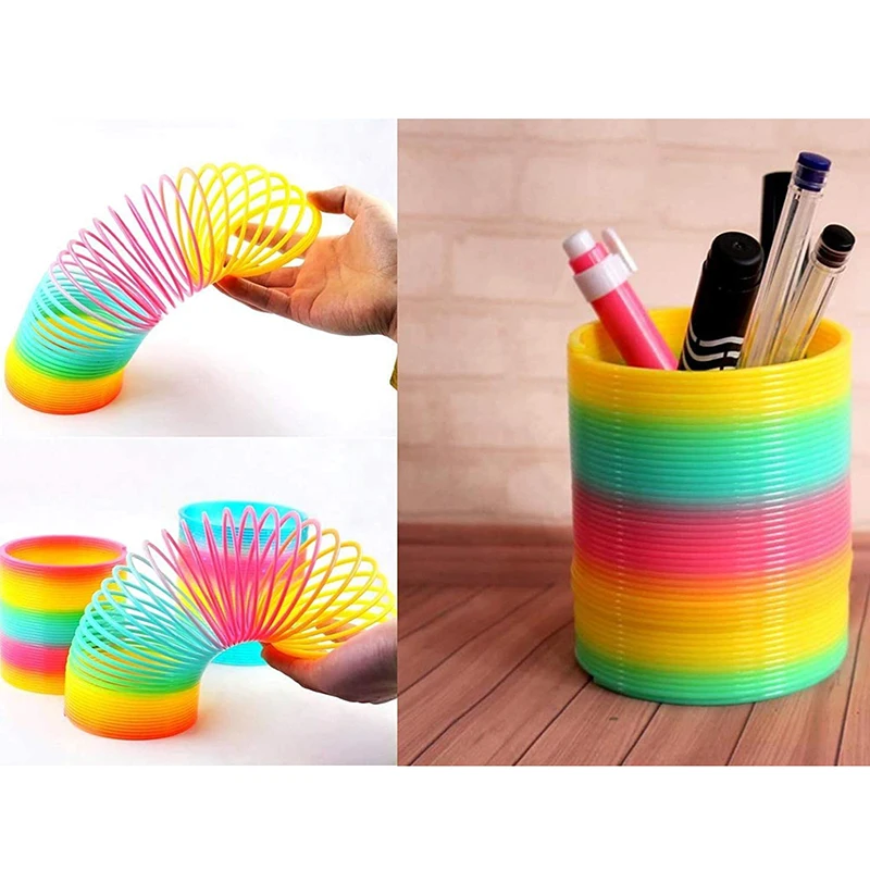 Rainbow Magic Neon Spring 1/3pcs Party Supplies  Boys Girls Easter Halloween Christmas Gift Classic Novelty Fidget Stress Toys