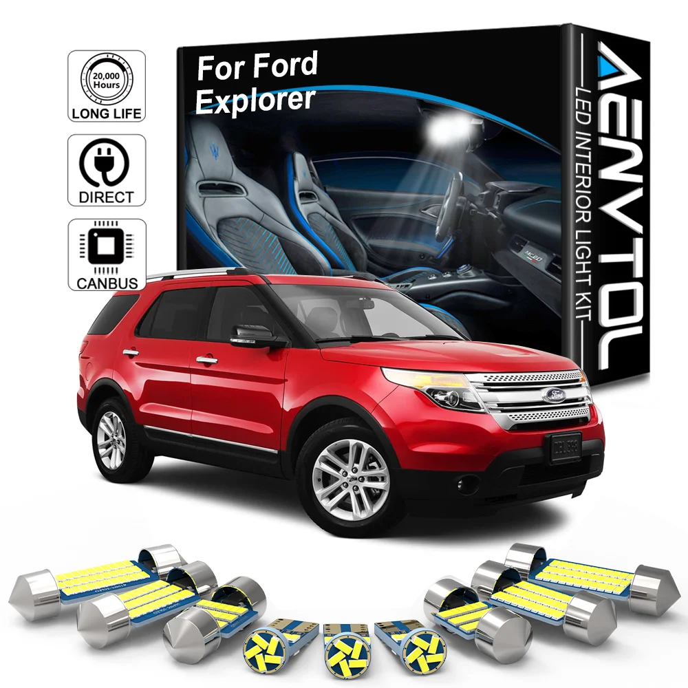 AENVTOL Canbus For Ford Explorer 1991-2011 2012 2013 2014 2015 2016 2017 2018 2019 2020 Car Accessories Interior LED Light Kit