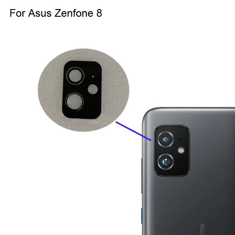 Tested Good For Asus Zenfone 8 Back Rear Camera Glass Lens test good For Asus Zenfone8 ZS590KS Replacement Parts