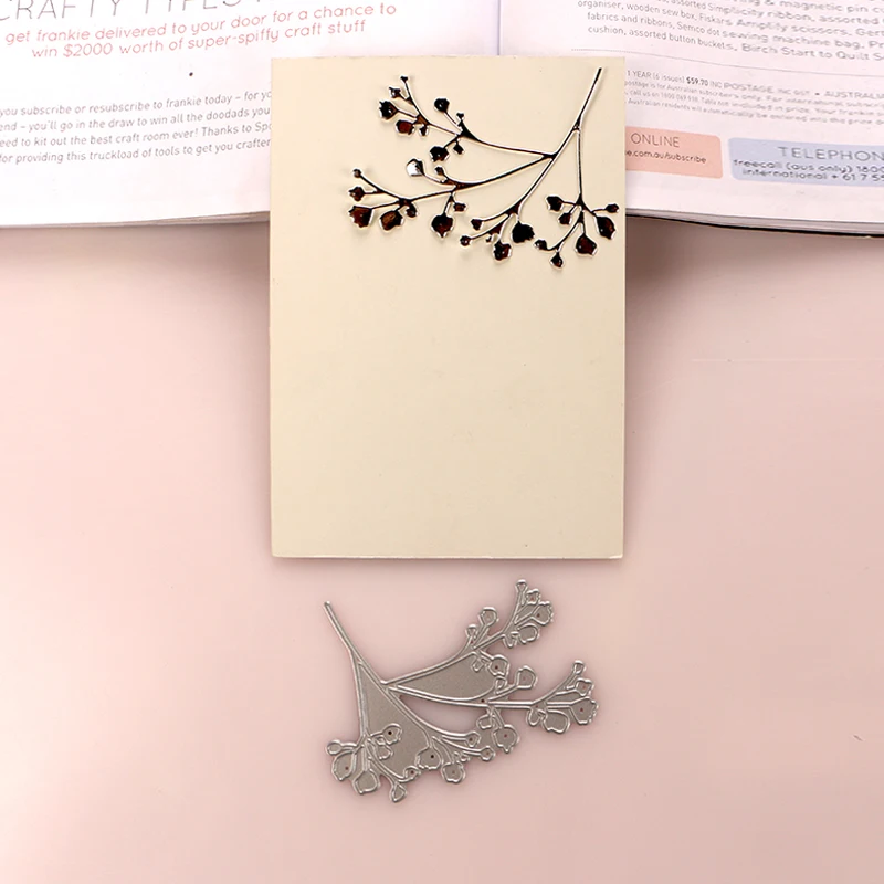 DUOFEN METAL CUTTING DIES gingko  branches tree branches stencil DIY Scrapbook Paper Album 2020 new