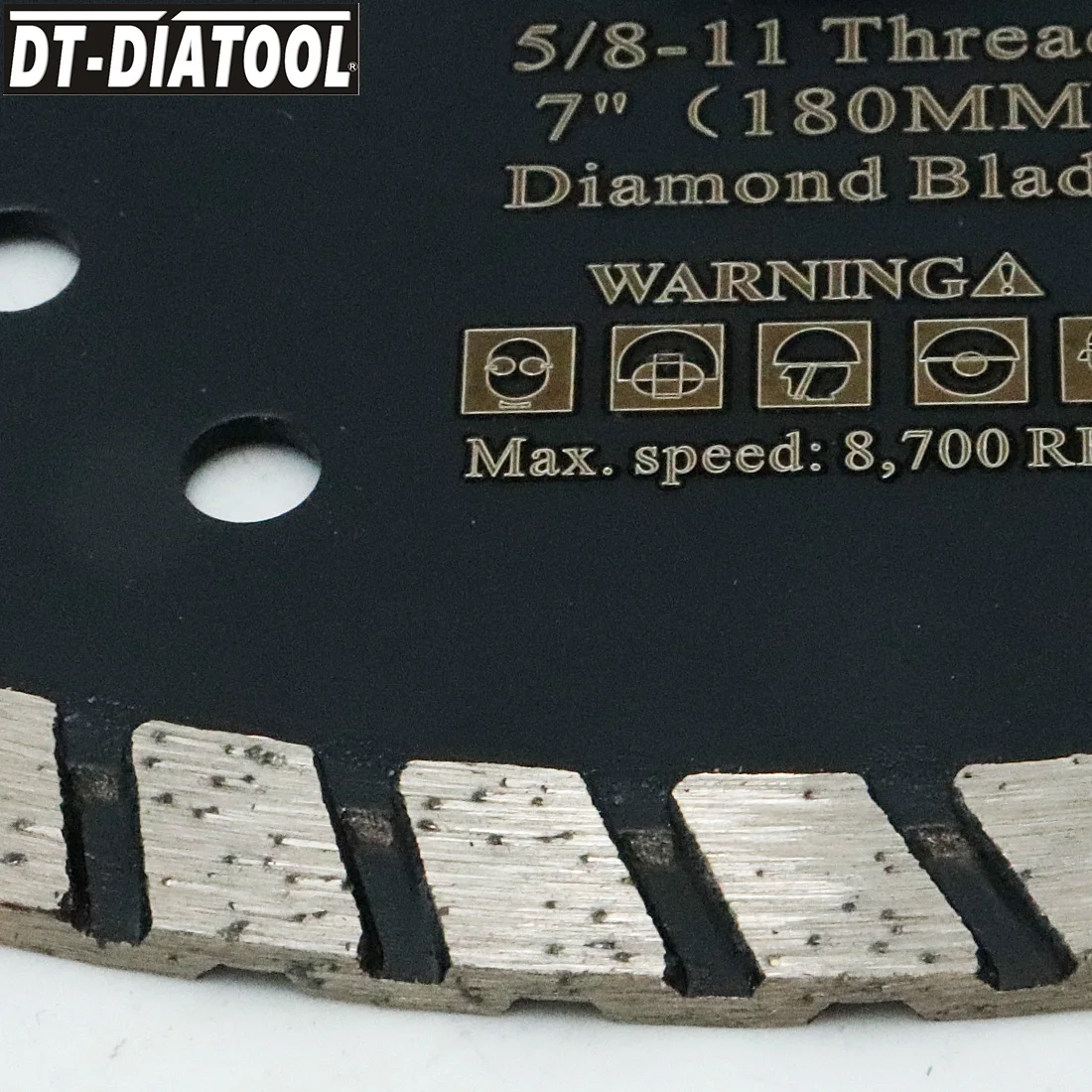 DT-DIATOOL 2Pcs 180Mm Hot PressedใบมีดDiamond Turbo Slantฟันป้องกันสำหรับคอนกรีตกระเบื้องหินอ่อนหินแกรนิตก่ออิฐ