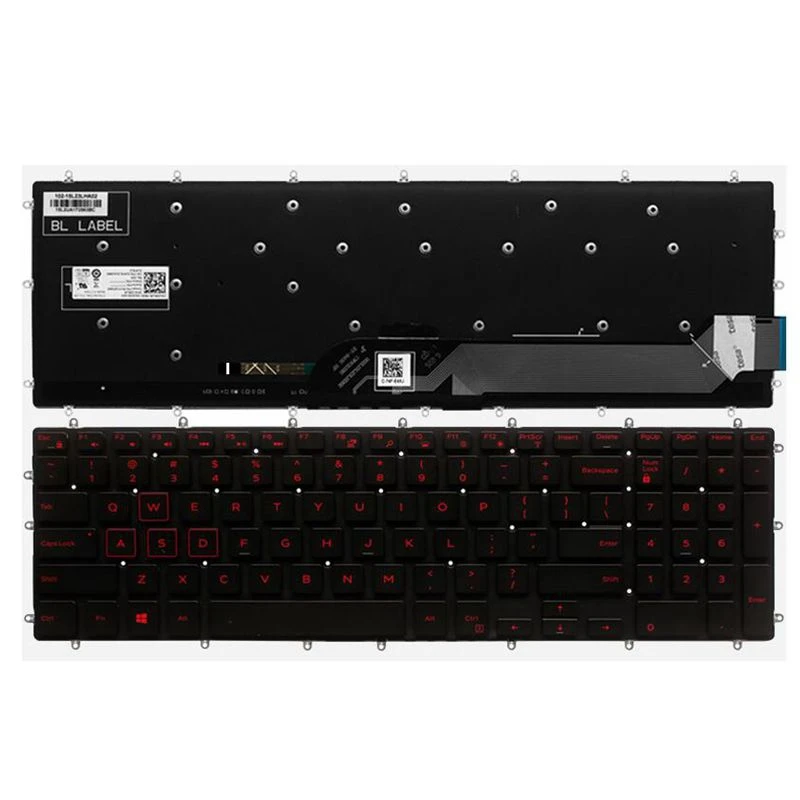 US Keyboard for Dell Inspiron 15 5565 5567 Gaming 7566 7567 17 5765 5767 English laptop keyboard RED backlight