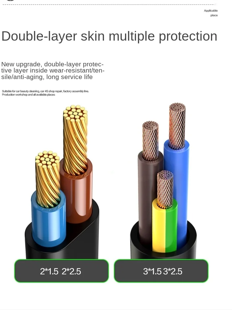 Carrete de tambor eléctrico, carrete de tubería retráctil automático, 2 núcleos, 3 núcleos, núcleo de cobre de múltiples hebras