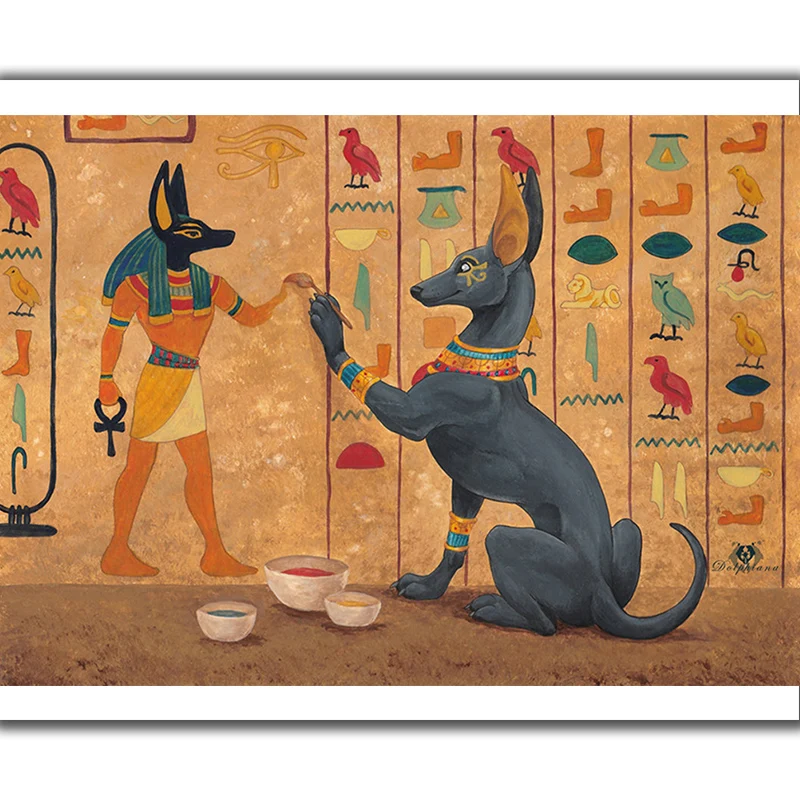 

Egypt God Anubis 5D Diy Diamond Painting Full Diamond Embroidery Sale Rhinestones Pictures Canvas Wall Art Decor Gift