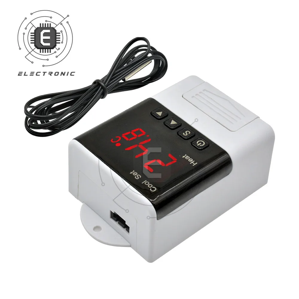 AC 110-220V Digital Thermostat Temperature Controller NTC Sensor Heating Cooling for Aquarium Incubator DTC1200 Replace STC-1000