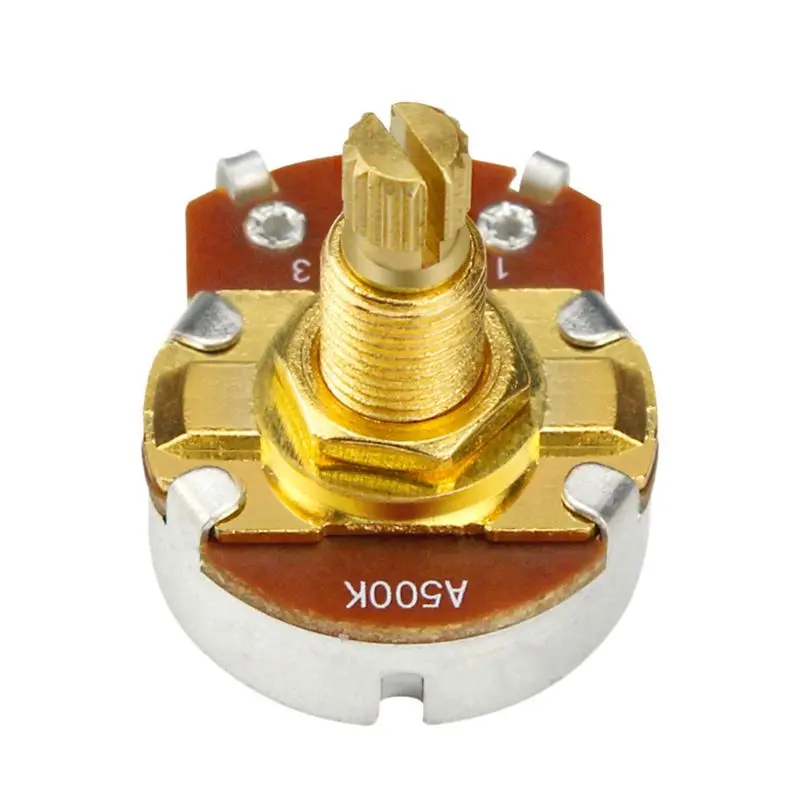 Brass Shaft ELectric Guitar Bass Volume Tone Control Pots Potentiometer A500K