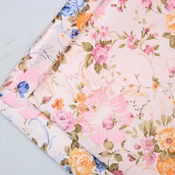 Imitation silk flowers satin jacquard pattern designer fabrics for sewing cheongsam and kimono material