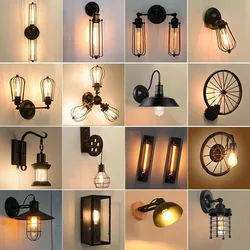 Bar Cafe Antique Wall Light Clothing Store Restaurant Aisle Industrial Wall Lamp Vintage Haning Lighting Decor Bedside Sconce