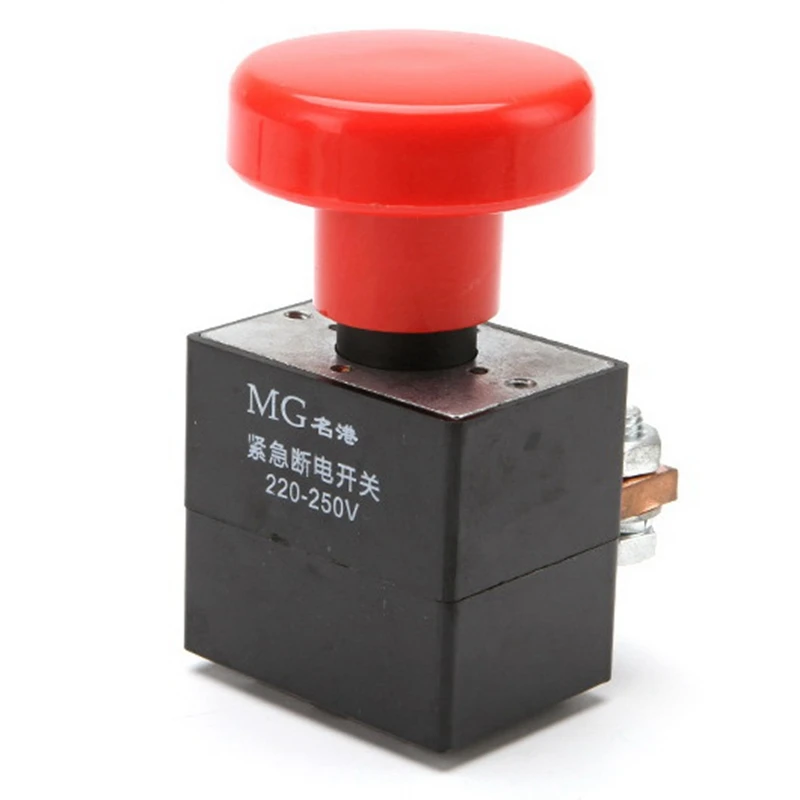 250A Type Emergency Disconnect Switch Stop Switch Start Button Emergency Switch for Forklift Pallet Truck Golf Cart