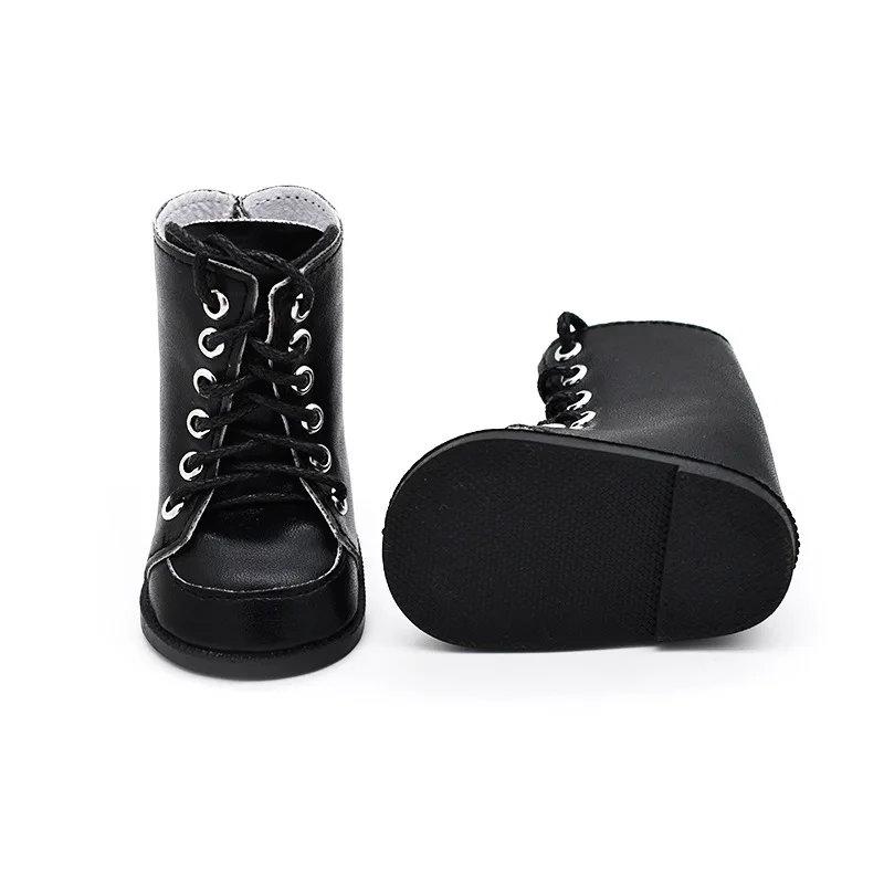 Puppe Kleidung Schuhe Schwarz Stiefel Schuhe Für 18 Zoll American & 43Cm Baby Neue Geboren Reborn Puppe Für Unsere generation Weihnachten Geschenk